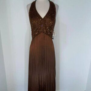 Elegant Brown Evening Dress